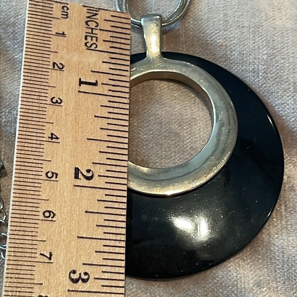 Minimalist Necklace Black and Silver Y2k - Picture 5 of 6